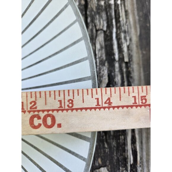 Round 14" White MCM Glass Ceiling Shade Light Dome Atomic Starburst - Picture 8 of 11